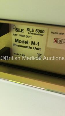 SLE5000 Infant Ventilator HFO TTV Plus Model M-1 Software Version 5.0 on Stand with Hoses (Powers Up) * Mfd 10/2011 * **SN 55063** - 9