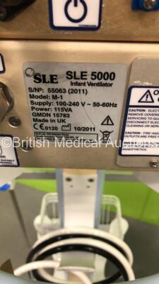 SLE5000 Infant Ventilator HFO TTV Plus Model M-1 Software Version 5.0 on Stand with Hoses (Powers Up) * Mfd 10/2011 * **SN 55063** - 13