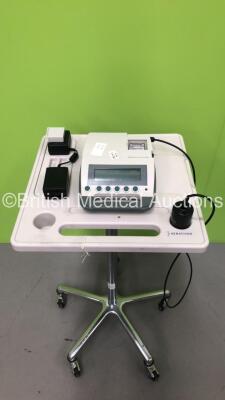 Verathon BVI 3000 Bladder Scanner Part No 0570-0090 with Transducer, 2 x Batteries and Battery Charger (Powers Up - Missing Printer Cover) *S/N 01119379*