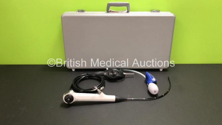 Karl Storz 11272VP Video Urethro-Cystoscope with Leak Tester in Case - Engineer's Report : Optical System - Untested, Angulation - No Fault Found, Insertion Tube - No Fault Found, Light Transmission - No Fault Found, Channels - No Fault Found, Leak Check