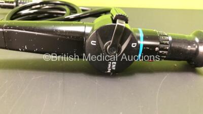 Olympus ENF-P4 Pharyngoscope - Engineer's Report : Optical System - 5 Broken Fibers, Angulation - No Fault Found, Insertion Tube - Kinked / Wrinkled, Light Transmission - No Fault Found, Leak Check - No Fault Found *2723833* - 2