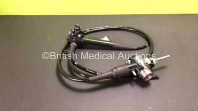 Olympus GIF-Q260 Video Gastroscope in Case - Engineer's Report : Optical System - No Fault Found, Angulation - Stiff, Requires Adjustment, Insertion Tube - No Fault Found, Light Transmission - No Fault Found, Channels - No Fault Found, Leak Check - Slow L - 2