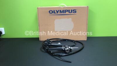 Olympus GIF-Q260 Video Gastroscope in Case - Engineer's Report : Optical System - No Fault Found, Angulation - No Fault Found, Insertion Tube - No Fault Found, Light Transmission - No Fault Found, Channels - No Fault Found, Leak Check - No Fault Found *27