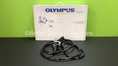 Olympus CF-Q260DL Video Colonoscope in Case - Engineer's Report : Optical System - No Image, Angulation - Tight, Requires Adjustment, Insertion Tube - No Fault Found, Light Transmission - No Fault Found, Channels - No Fault Found, Leak Check - No Fault Fo