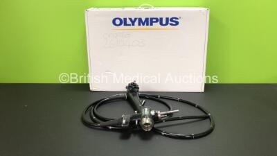 Olympus CF-Q260DL Video Colonoscope in Case - Engineer's Report : Optical System - No Fault Found, Angulation - No Fault Found, Insertion Tube - No Fault Found, Light Transmission - Slight Light Loss, Channels - Clear, Leak Check - No Fault Found *2610403