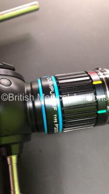 Olympus BF Type P20D Bronchoscope - Engineer's Report : Optical System - No Fault Found, Angulation - Down out of Spec, Insertion Tube - Buckled at Control Boot, Light Transmission - No Fault Found, Channels - No Fault Found, Leak Check - No Fault Found * - 2