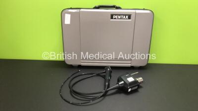 Pentax EB-1570K Video Bronchoscope in Case - Engineer's Report : Optical System - No Fault Found, Angulation - No Fault Found, Insertion Tube - No Fault Found, Light Transmission - No Fault Found, Channels - No Fault Found, Leak Check - No Fault Found *G1