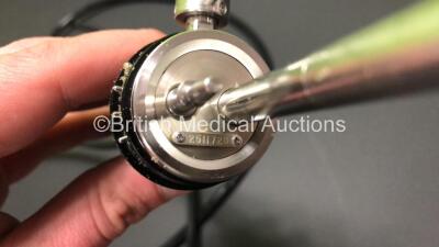 Olympus BF Type 10 Bronchoscope in Case - Engineer's Report : Optical System - 33 Broken Fibers, Angulation - No Fault Found, Insertion Tube - Badly Kinked, Light Transmission - No Fault Found, Channels - No Fault Found, Leak Check - No Fault Found *25117 - 4