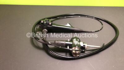 Olympus GIF-N260 Video Gastroscope in Case - Engineer's Report : Optical System - No Fault Found, Angulation - No Fault Found, Insertion Tube - No Fault Found, Light Transmission - No Fault Found, Channels - No Fault Found, Leak Check - Leak Present at Be - 2