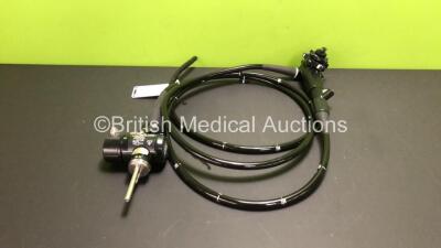 Olympus CF-240AL Video Colonoscope - Engineer's Report : Optical System - Black Mark on Image, Angulation - No Fault Found, Insertion Tube - No Fault Found, Light Transmission - No Fault Found, Channels - No Fault Found, Leak Check - No Fault Found *20101