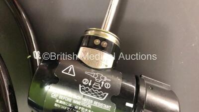 Olympus CF-240AL Video Colonoscope - Engineer's Report : Optical System - Black Mark on Image, Angulation - No Fault Found, Insertion Tube - No Fault Found, Light Transmission - No Fault Found, Channels - No Fault Found, Leak Check - No Fault Found *20101 - 3