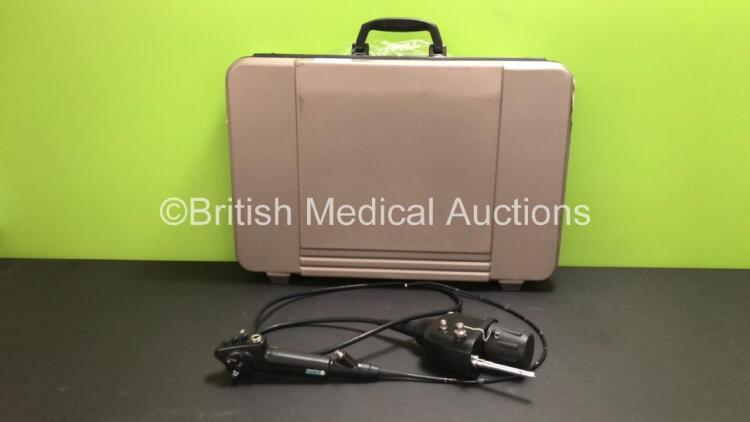 Pentax EB-1570K Video Bronchoscope in Case - Engineer's Report : Optical System - No Fault Found, Angulation - No Fault Found, Insertion Tube - No Fault Found, Light Transmission - No Fault Found, Channels - No Fault Found, Leak Check - No Fault Found *A