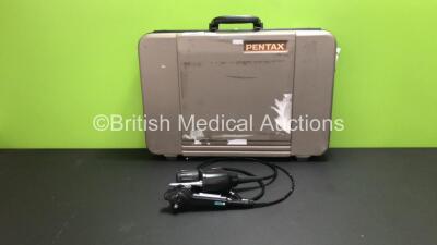 Pentax EB-1570K Video Bronchoscope in Case - Engineer's Report : Optical System - No Fault Found, Angulation - No Fault Found, Insertion Tube - No Fault Found, Light Transmission - No Fault Found, Channels - No Fault Found, Leak Check - No Fault Found *G