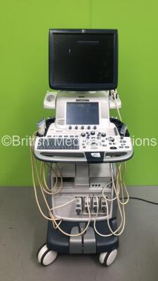 GE Logiq E9 Flat Screen Ultrasound Scanner Model 5205000-6 *S/N 109084US4* **Mfd 12/2011** Software Version R3.1.2 with 4 x Transducers / Probes (ML6-15-D Ref 5199103 *Mfd 11/2011* / 9L-D Ref 5194432 *Mfd 11/2011* / IC5-9-D Ref 5194434 *Mfd 08/2011* and C