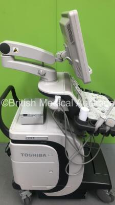 Toshiba Aplio 400 TUS-A400 Flat Screen Ultrasound Scanner *S/N WAB1512019* **Mfd 01/2015** Software Version AB_v5.10*R100 with 2 x Transducers / Probes (PVT-674BT *Mfd 01/2018* and PVT-781VT *Mfd 02/2015*) and Sony UP-D897 Digital Graphic Printer (Powers - 11