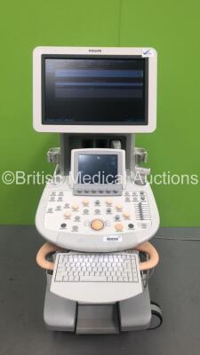 Philips iU22 Flat Screen Ultrasound Scanner *S/N B0G0XF* **Mfd 2013** Ref 8500-0064-02 Software Version 6.3.7.745 with 1 x Transducer / Probe (L12-5) (Powers Up) ***IR449***