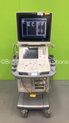 Toshiba Aplio 400 TUS-A400 Flat Screen Ultrasound Scanner *SN T1E1323475* **Mfd 02/2013** Software Version AB_V3.00*R002 with 2 x Transducers / Probes (PVT-661VT *Mfd 02/2007* and PVT-674BT * Mfd 09/2013*) (Powers Up) *See PDF for PM Report* ***IR447***