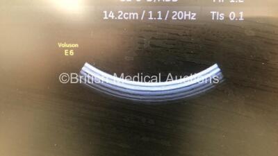 GE Voluson E6 Flat Screen Ultrasound Scanner *S/N D58803* **Mfd 06/2013** Software Version with 2 x Transducers / Probes (11L-D Ref 5176269 *Mfd 12/2017* and C1-5-D Ref 5261135 *Mfd 10/2014*) and Sony UP-D897 Digital Graphic Printer (Powers Up) *See PDF f - 7