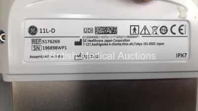 GE Voluson E6 Flat Screen Ultrasound Scanner *S/N D58803* **Mfd 06/2013** Software Version with 2 x Transducers / Probes (11L-D Ref 5176269 *Mfd 12/2017* and C1-5-D Ref 5261135 *Mfd 10/2014*) and Sony UP-D897 Digital Graphic Printer (Powers Up) *See PDF f - 10