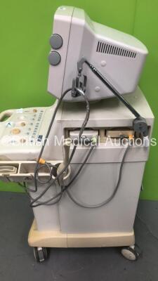 Toshiba Just Vision 400 Ultrasound Scanner SSA-325A *S/N C3512038* **Mfd 01/2003** with 2 x Transducers / Probes (PVG-366M and PVG-601V) (Powers Up - Missing Cover on Printer - See Pictures) - 8