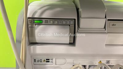 GE Logiq E9 Flat Screen Ultrasound Scanner *S/N 125722US9* **Mfd 03/2014** Ref 5205000-7 Software Version - R5 (upgraded), Software Revision - 1.3 with 4 x Transducers / Probes (L8-18i-D Ref 5336969 *Mfd 02/2014* / 9L-D Ref 5194432 *Mfd 11/2021* / ML6-15- - 16