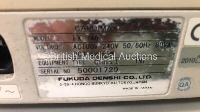 Fukuda Denshi FX-7402 CardiMax ECG Machine on Stand with 10 Lead ECG Leads (Powers Up) *S/N 500001729* - 4