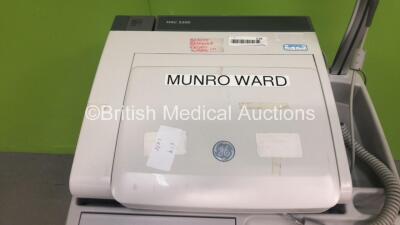 GE MAC 5500 ECG Machine on Stand with ECG Module (Powers Up with Damaged Display - No ECG Leads - Missing Internal Surround - See Pictures) *S/N SCD09055374PA* - 4