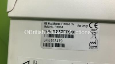 Datex-Ohmeda Aestiva/5 Anaesthesia Machine with Datex-Ohmeda 7100 Ventilator Software Version 1.4 with Datex-Ohmeda Compact Anaesthesia Monitor, E-PRESTN Multiparameter Module with SPO2, T1-T2,P1-2, NIBP and ECG Options, E-CAiOV Gas Module with Spirometry - 5