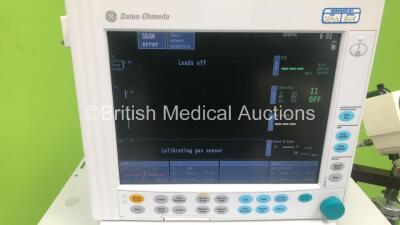 Datex-Ohmeda Aestiva/5 Anaesthesia Machine with Datex-Ohmeda 7100 Ventilator Software Version 1.4 with Datex-Ohmeda Compact Anaesthesia Monitor, E-PRESTN Multiparameter Module with SPO2, T1-T2,P1-2, NIBP and ECG Options, E-CAiOV Gas Module with Spirometry - 2