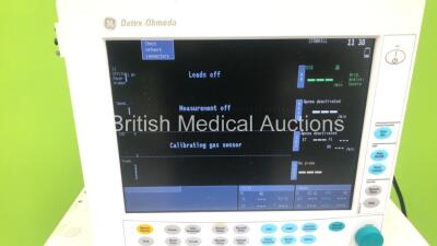 Datex-Ohmeda Aestiva/5 Anaesthesia Machine with Datex-Ohmeda 7100 Ventilator Software Version 1.4 with Datex-Ohmeda Compact Anaesthesia Monitor, E-PRESTN Multiparameter Module with SPO2, T1-T2,P1-2, NIBP and ECG Options, E-CAiOV Gas Module with Spirometry - 2