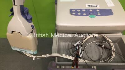 Nihon Kohden ECG-1550K Cardiofax V ECG Machine on Stand with 10 Lead ECG Leads (Powers Up) *GL* - 2