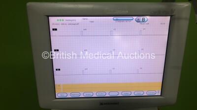 Nihon Kohden ECG-1550K Cardiofax V ECG Machine on Stand with 10 Lead ECG Leads (Powers Up) *GL* - 2