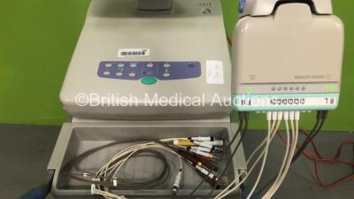 Nihon Kohden ECG-1550K Cardiofax V ECG Machine on Stand with 10 Lead ECG Leads (Powers Up) *GL* - 3