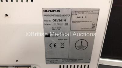 2 x Olympus OEV261H High Definition LCD Monitors (Untested Due to No Power Supply, 1 x Scratched Screen - See Photos) - 8