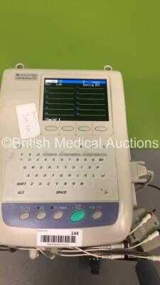 Nihon Kohden CardioFax M ECG Machine on Stand with 10 Lead ECG Leads (Powers Up) *GH* - 2