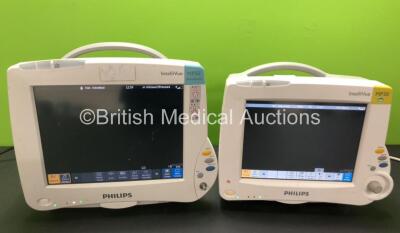 Job Lot Including 1 x Philips IntelliVue MP50 Anesthesia Patient Monitor *Mfd 2010* (Powers Up, Missing Dial, Slight Damage to Screen and Damaged Casing - See Photos) and 1 x Philips IntelliVue MP30 Patient Monitor *Mfd 2009* (Powers Up, Slight Damage to 
