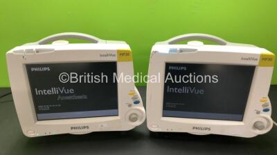 2 x Philips IntelliVue MP30 Patient Monitors (Both Power Up, 2 x Slight Damage to Screen and 1 x Slight Damage to Casing) *DE54019629 and DE54016036*