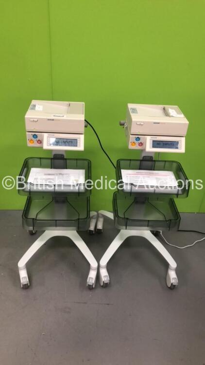 2 x Sonicaid Team Duo Fetal Monitors on Stands (Both Power Up)