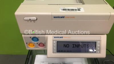 2 x Sonicaid Team Duo Fetal Monitors on Stands (Both Power Up) - 3