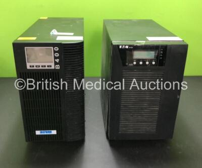 Job Lot Including 1 x Borri B400 Tower UPS and 1 x Eaton 9130 Tower UPS (1 x Missing Screws)