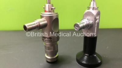 Job Lot Including 1 x Richards 23-0851 30 Degree Sinuscope (Extremely Cloudy View) and 1 x Olympus A70942A 70 Degree Autoclavable 4mm Arthroscope (Clear View, Missing Eyepiece - See Photos) *2-39053 / N/A* - 2