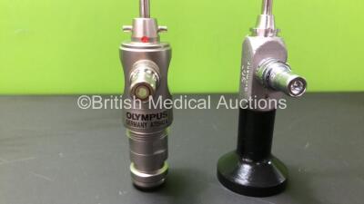 Job Lot Including 1 x Richards 23-0851 30 Degree Sinuscope (Extremely Cloudy View) and 1 x Olympus A70942A 70 Degree Autoclavable 4mm Arthroscope (Clear View, Missing Eyepiece - See Photos) *2-39053 / N/A* - 3