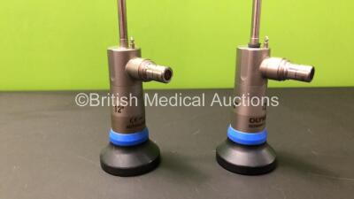 2 x Olympus A22001A 12 Degree Autoclavable Cystoscope (1 x Cloudy View and 1 x Damaged/Cloudy View) *205573 / 205571* - 2