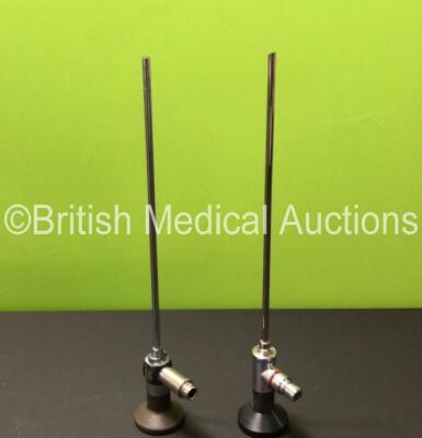 Job Lot Including 1 x Karl Storz 7200A Hopkins 0 Degree Arthroscope (Slightly Cloudy View) and 1 x Wolf 8475.42 Panoview 4mm 25 Degree Arthroscope (Damaged/Cloudy View) *Both SN N/A*