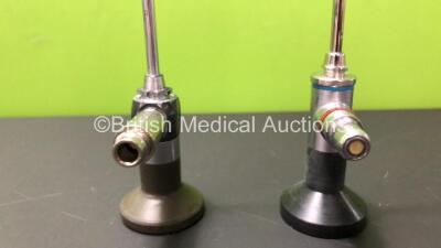 Job Lot Including 1 x Karl Storz 7200A Hopkins 0 Degree Arthroscope (Slightly Cloudy View) and 1 x Wolf 8475.42 Panoview 4mm 25 Degree Arthroscope (Damaged/Cloudy View) *Both SN N/A* - 3