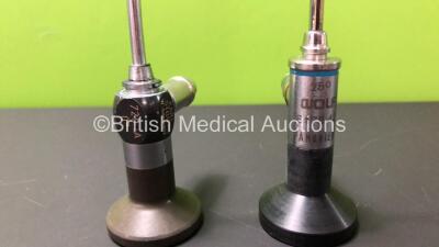 Job Lot Including 1 x Karl Storz 7200A Hopkins 0 Degree Arthroscope (Slightly Cloudy View) and 1 x Wolf 8475.42 Panoview 4mm 25 Degree Arthroscope (Damaged/Cloudy View) *Both SN N/A* - 5