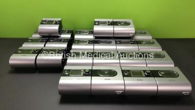 16 x ResMed S9 AutoSet CPAP Units with 9 x ResMed H5i Humidifiers (All Power Up with Stock Power Supply, Power Supply Not Included, 3 x Missing Rear Casing - See Photos)