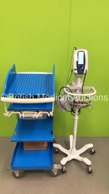 1 x Welch Allyn Spot Vital Signs Patient Monitor with Power Supply,1 x SpO2 Finger Sensor on Stand (Powers Up) and 1 x Covidien Valleylab Trolley