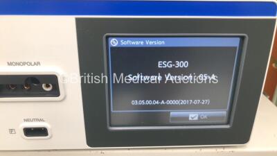 2 x Pentax Stack Trolleys with 1 x Olympus ESG-300 Electrosurgical/Diathermy Generator Software Version O5-A *Mfd 2019-12* with Footswitch, 1 x Pentax EPK-i5000 High Definition Video Processor, 1 x Pentax LED High-Bright Display Monitor, 1 x Medivators En - 3