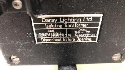 2 x Daray and 1 x Luxo Examination Lights (All Power Up with Some Damage - See Photos) - 5